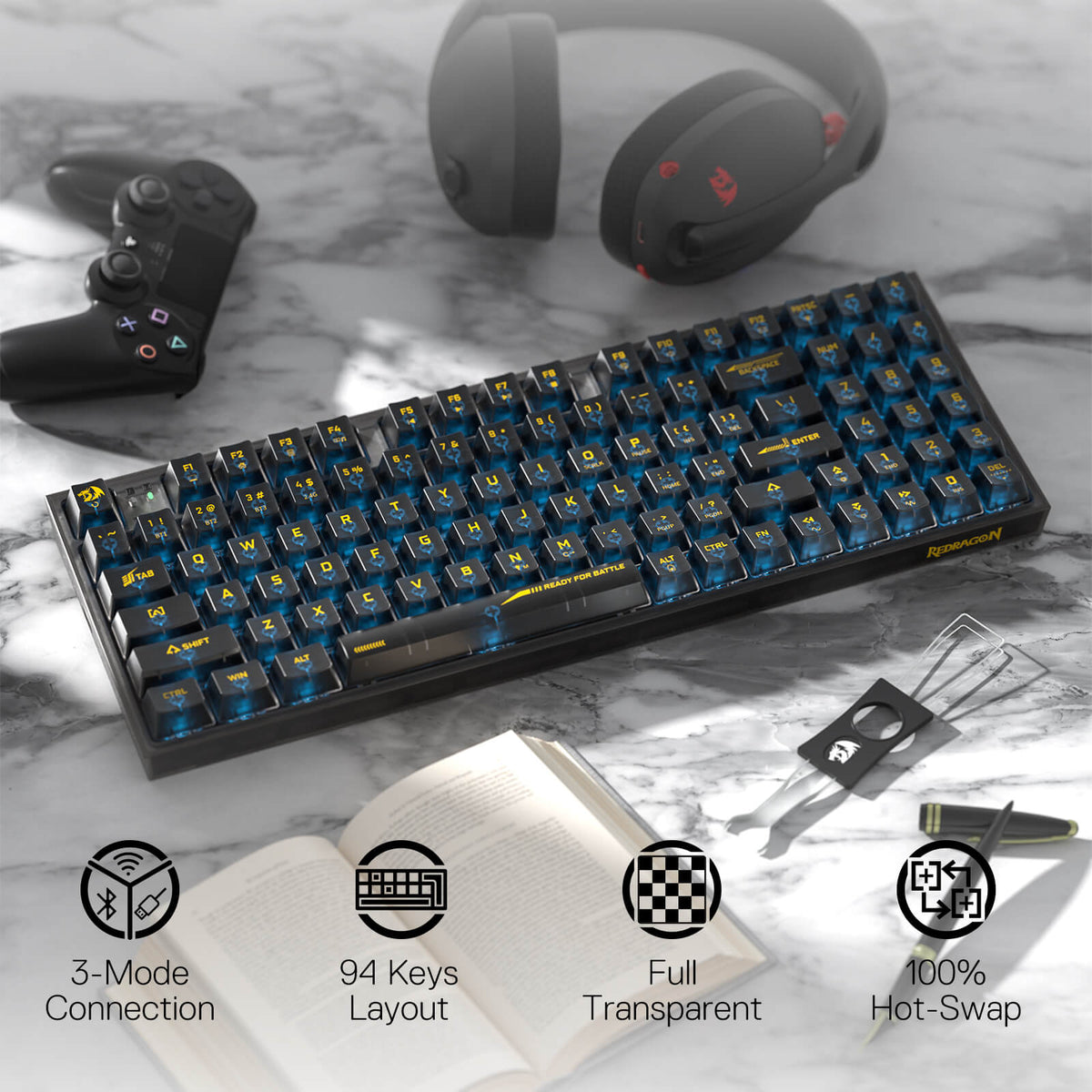 IRELIA K658 PRO 90 % volltransparente Tastatur , image 2 of 17