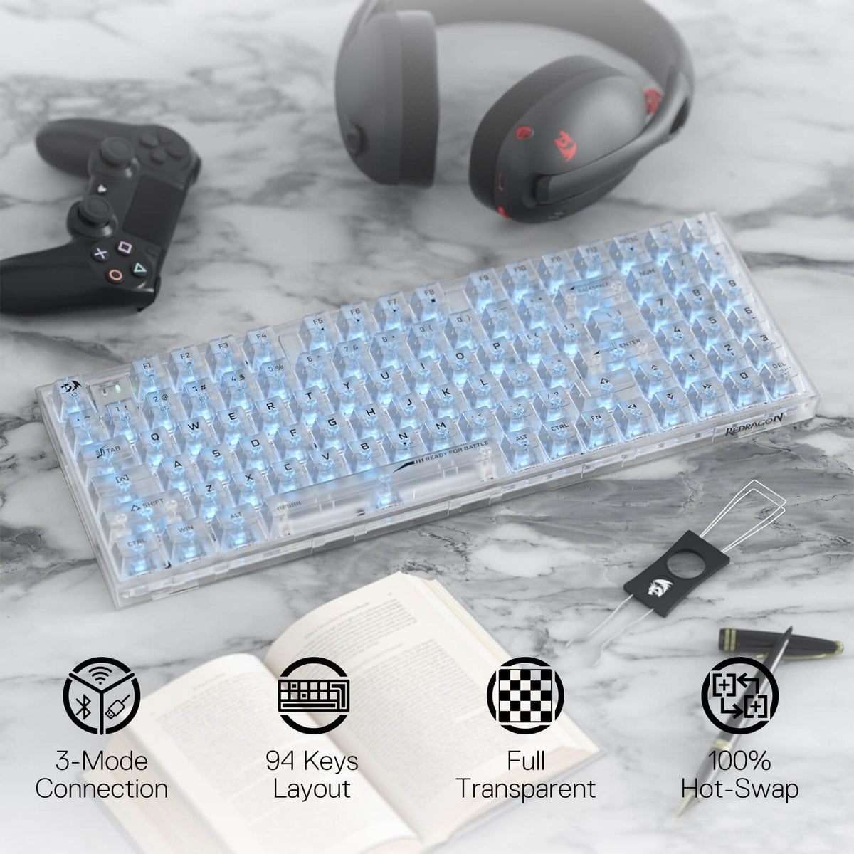 IRELIA K658 PRO 90 % volltransparente Tastatur , image 4 of 18 - enlarged view