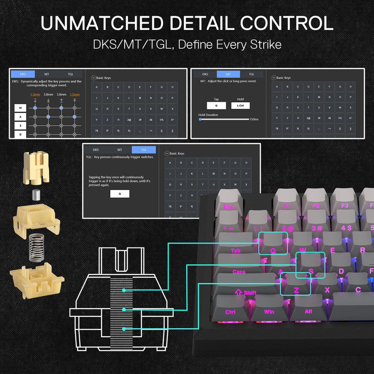 PENUMBRA K687 HE Rapid Trigger Gaming Keyboard, image 7 of 8