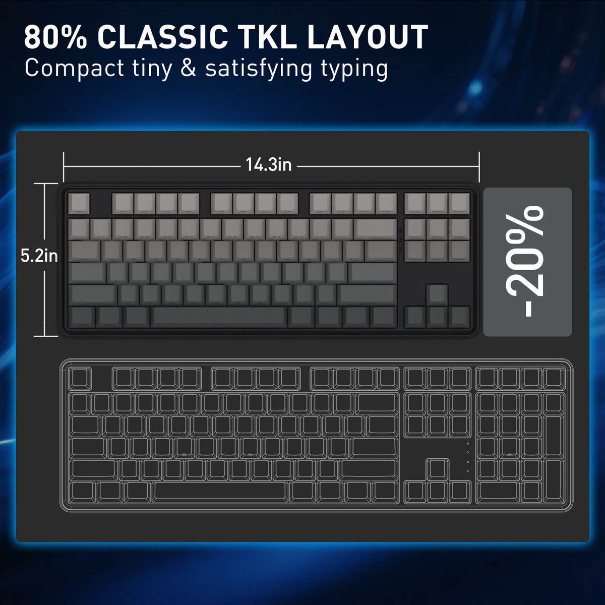 STAR BLADE K707 HE Rapid Trigger Gaming Keyboard, image 7 of 11