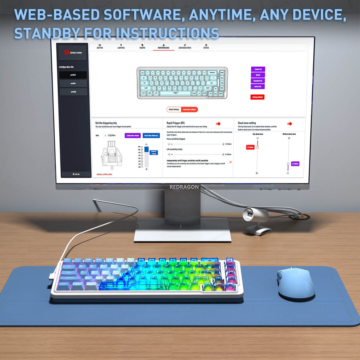 NOVA K709 HE Rapid Trigger Gaming Keyboard (Transparent B..., image 4 of 9