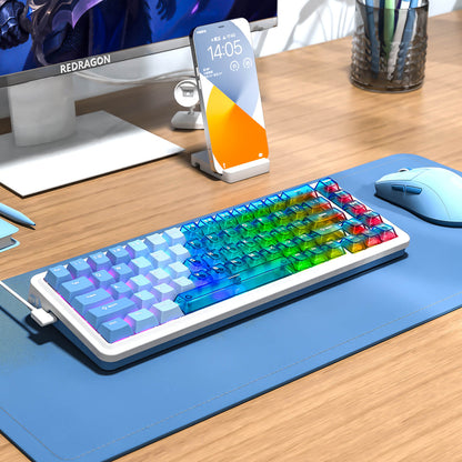NOVA K709 HE Rapid Trigger Gaming Keyboard (Transparent Blue Keycaps) - thumbnail 7