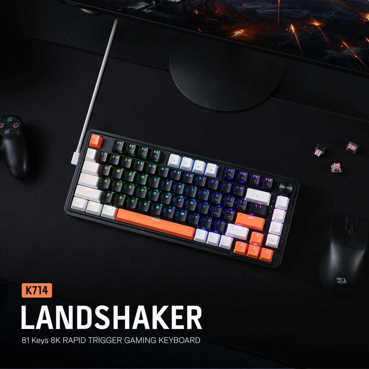 LANDSHAKER K714 (Clavier à effet Hall magnétique) , image 2 of 15 - enlarged view