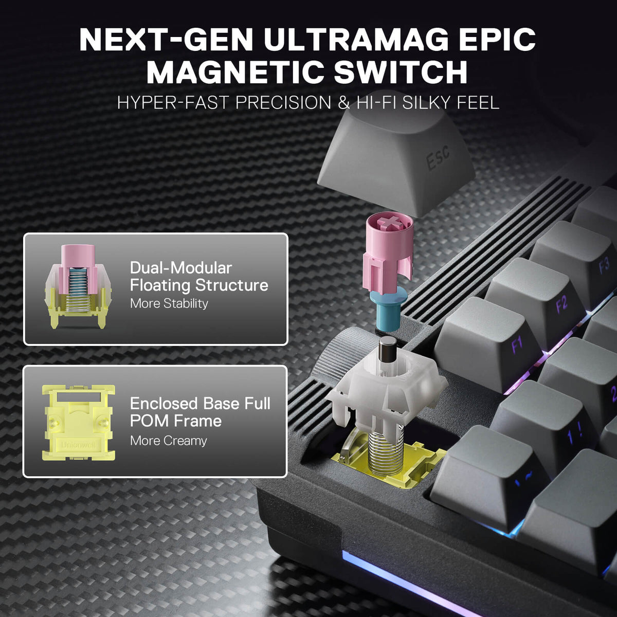 OTIIM K729 HE Rapid Trigger Gaming Keyboard, image 7 of 10