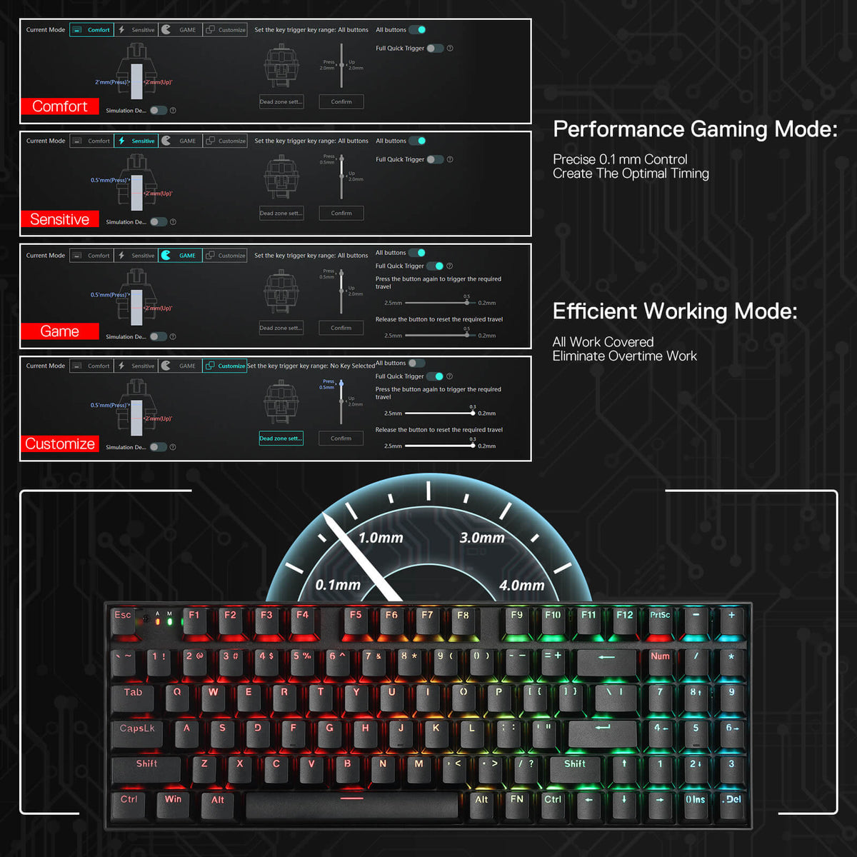 NEPHRITE K736 PRO (Magnetic Hall Effect Keyboard), image 4 of 27