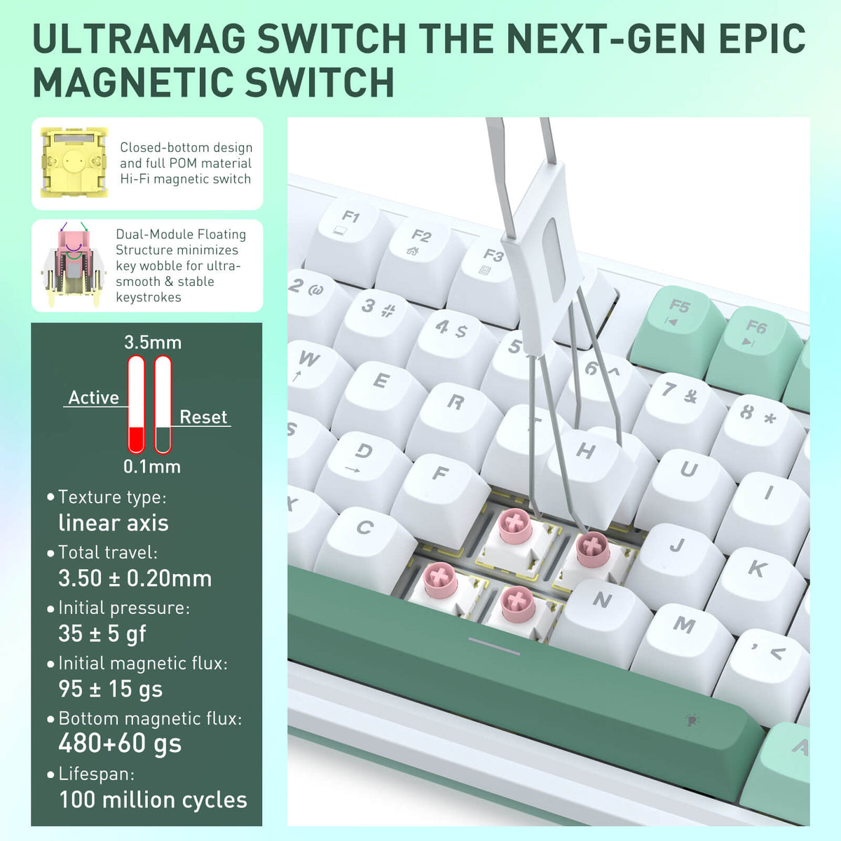 ANTONIUM K745 HE (Magnetic Hall Effect Keyboard), image 3 of 17