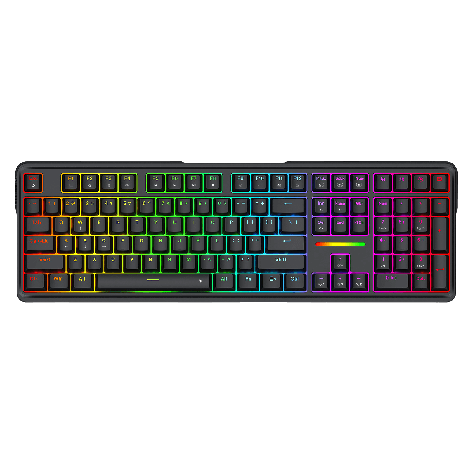 Redragon K745 Wired Gasket RGB Gaming Keyboard, 108 Keys Mechanical Keyboard w/Extra 4 Hotkeys, Upgraded Hot-swappable Socket, 5-Layer Noise Dampening, Creamy & Thocky Custom Linear Switch