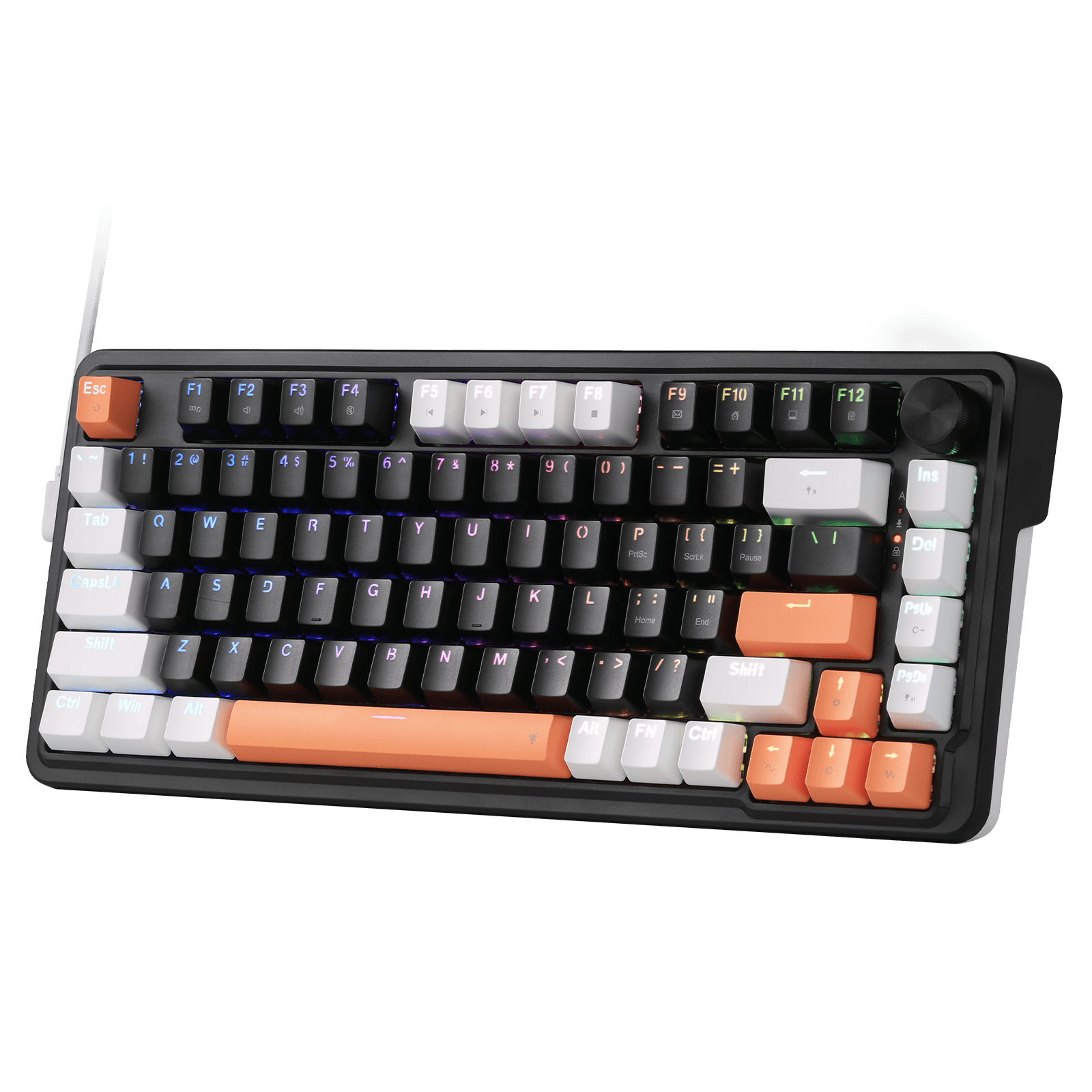 Redragon K714 Rapid Trigger HE Gaming Keyboard, 75% 81 Keys Wired Mechanical Keyboard w/Hyper-Fast Actuation Magnetic Switch, Actuation Point Adjustable, 8K Hz Polling Rate, Dedicated Control Knob