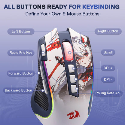 PREDATOR M612 PRO Anime Gaming Mouse - thumbnail 4