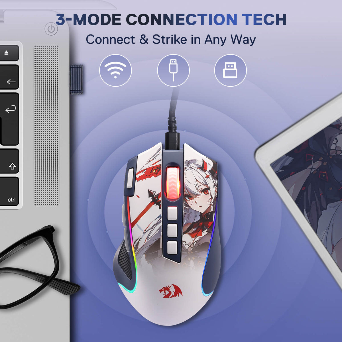 PREDATOR M612 PRO Anime Gaming Mouse, image 3 of 20 - enlarged view