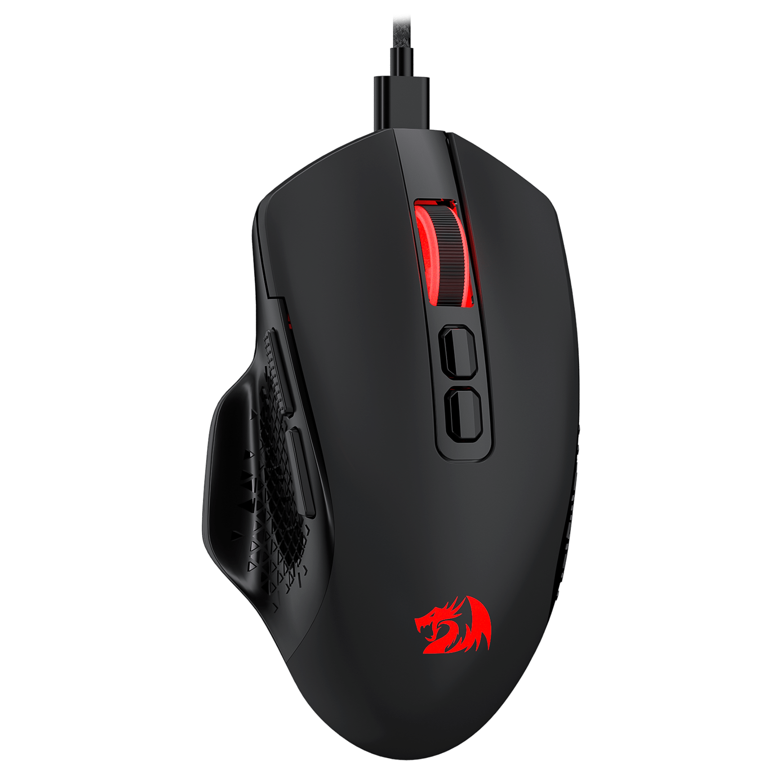 Redragon M695 Wired Gaming Mouse, 24,000 Max DPI Optical Gaming Mice with 7 Programmable Buttons, Ergonomic Natural Grip Build, Software Supports DIY Keybinds & DPI, Black