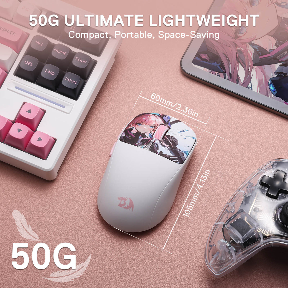 KLYAMOOR M817 PRO Anime Gaming Mouse, image 8 of 10 - enlarged view
