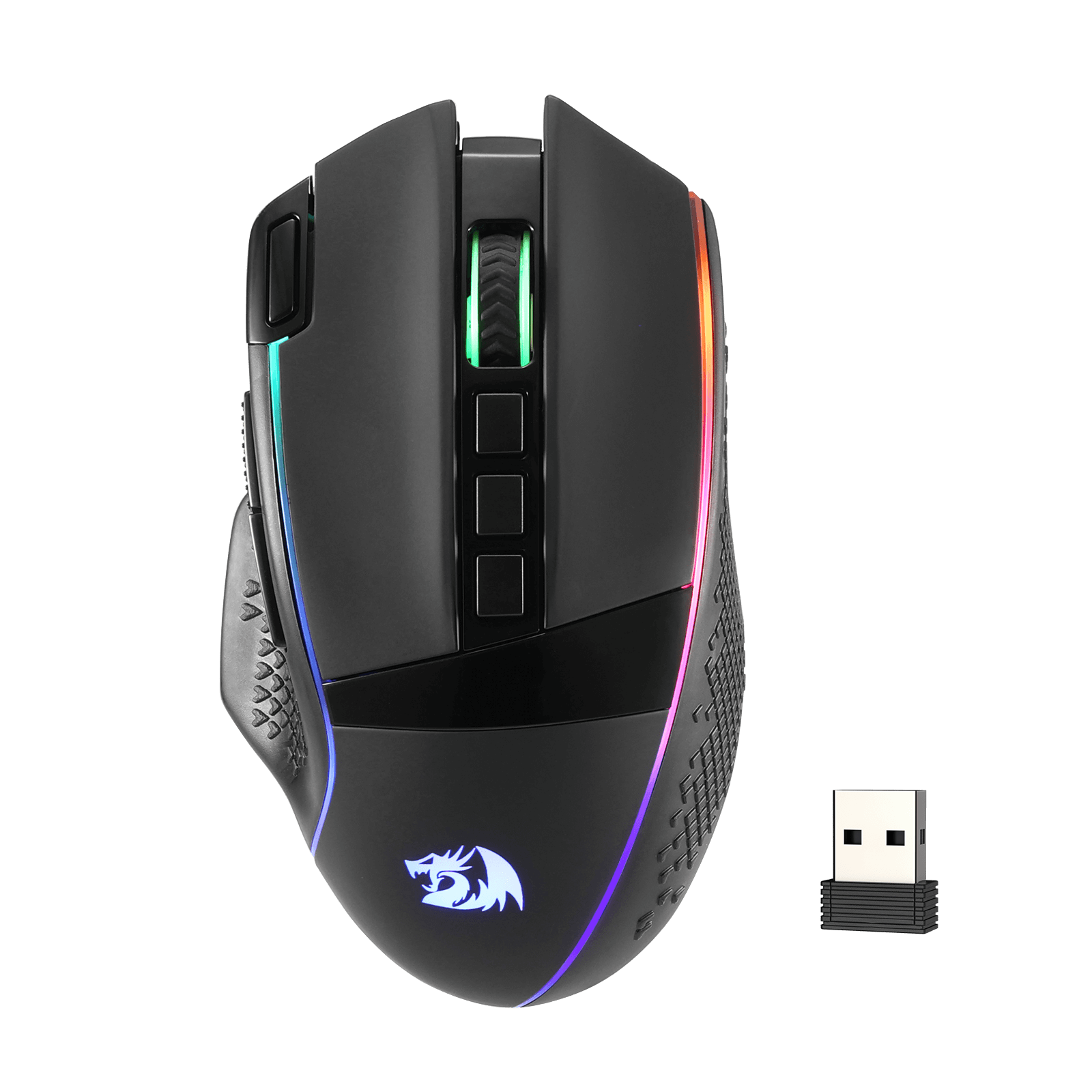 Redragon M991 Wireless Gaming Mouse, 26000 DPI 3-Mode Mice with Professional Sensor, Durable Power Capacity, Customizable Macro and RGB Backlight for PC/Mac/Laptop, Black| show