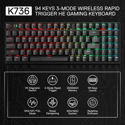 NEPHRITE K736 PRO (Magnetic Hall Effect Keyboard) - thumbnail 3