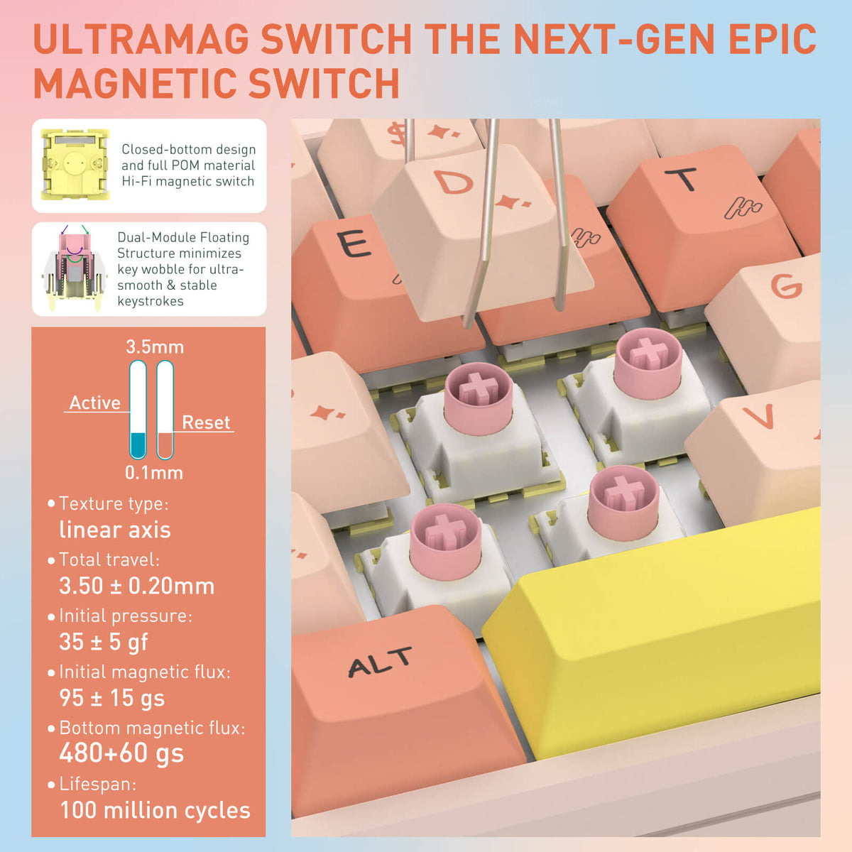 NUBULA K769 HE Rapid Trigger Gaming Keyboard, image 5 of 22