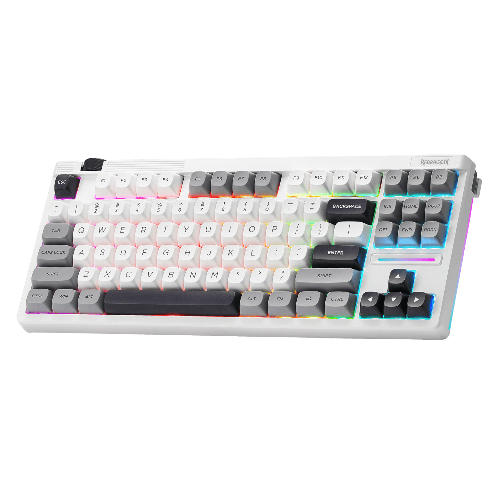Redragon K729 PRO 80% Wireless Gasket RGB Gaming Keyboard, 3-Mode TKL Mechanical Keyboard w/Knob Control, Mix-Color PBT Keycaps, Hot-Swap South-Facing Socket & 5-Layer Dampener, Custom Silent Switch 
| show