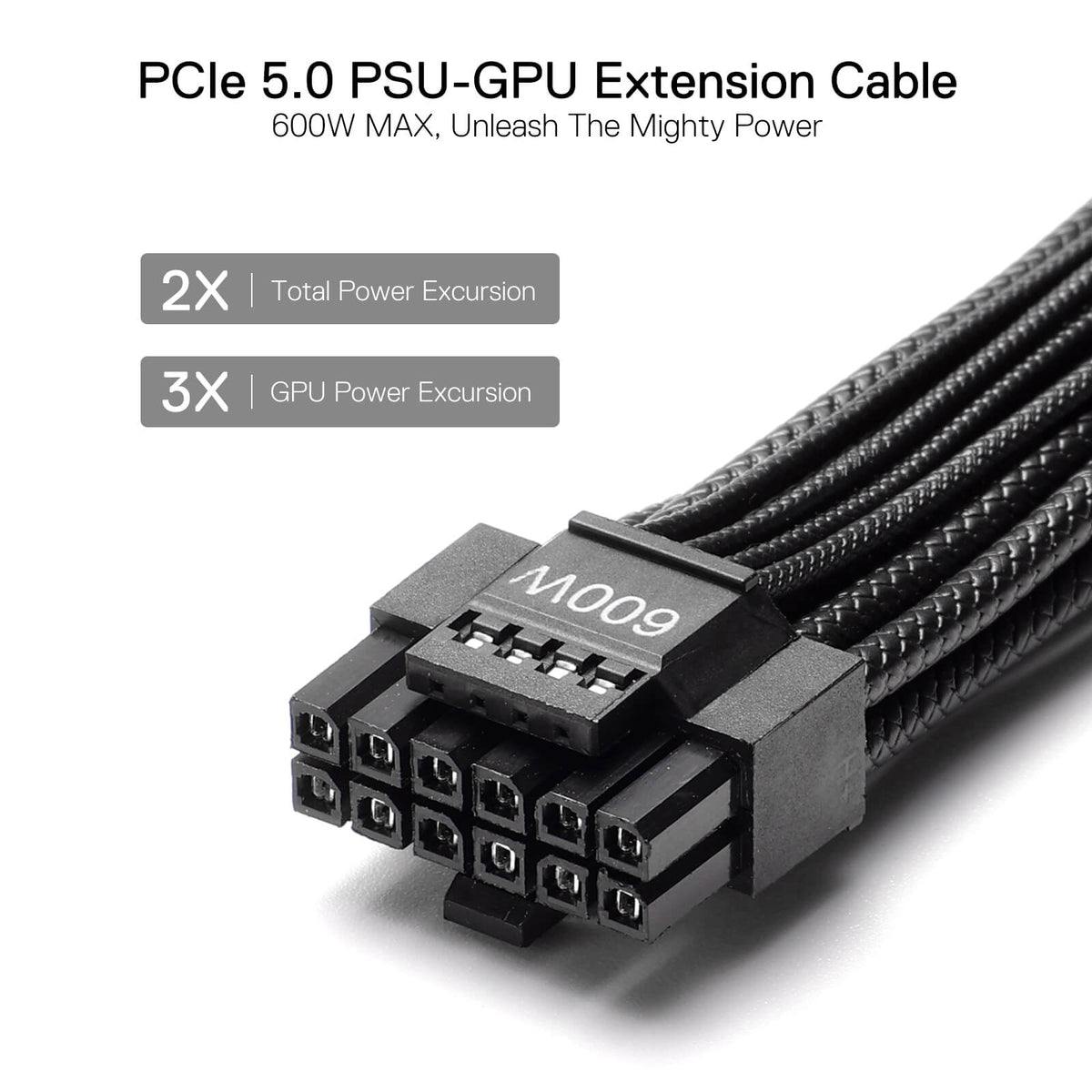 PSU007 Premium 600W PCI-e 5.0 GPU Power Cable, image 11 of 11 - enlarged view