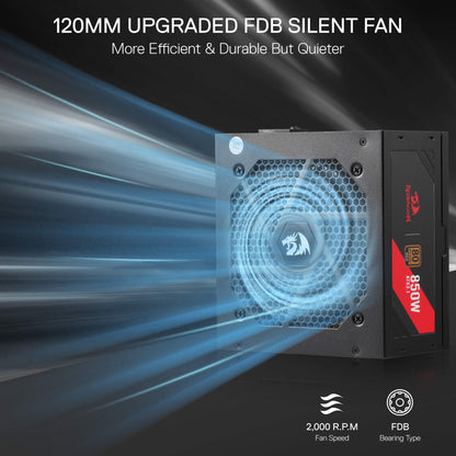 RGMS-850W PRO 80+ ATX 3.1 Gold 850 Watt Power Supply - thumbnail 14