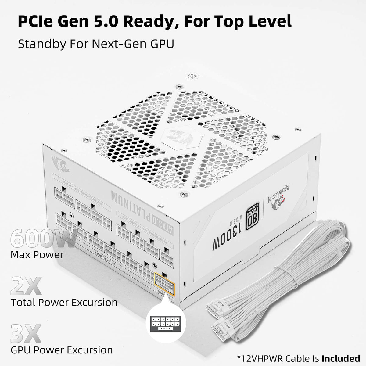 80+ Platinum 1000/1300 Watt ATX 3.0 Fully Modular Power S..., image 13 of 19 - enlarged view