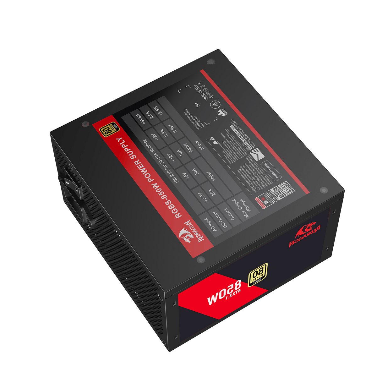 RGMS-850W Air 850W 80+ ATX 3.1 Fully Modular RGB PSU, image 5 of 7