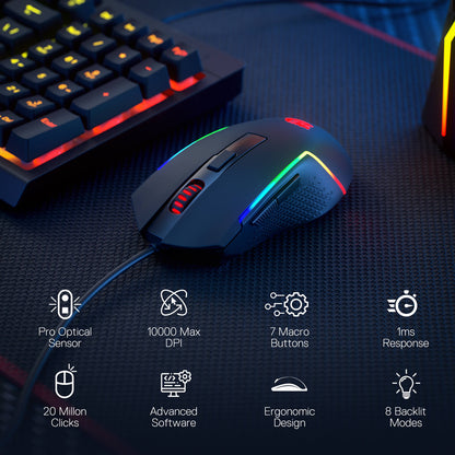 RYLO S141 Membrane Gaming Keyboard & Mouse Wired Combo - thumbnail 4