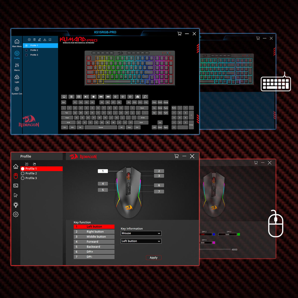 RYLO PRO S142 Membrane Gaming Keyboard & Mouse Tri-Mode C..., image 11 of 14 - enlarged view
