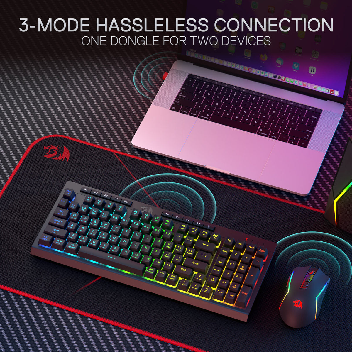 RYLO PRO S142 Membrane Gaming Keyboard & Mouse Tri-Mode C..., image 6 of 14 - enlarged view