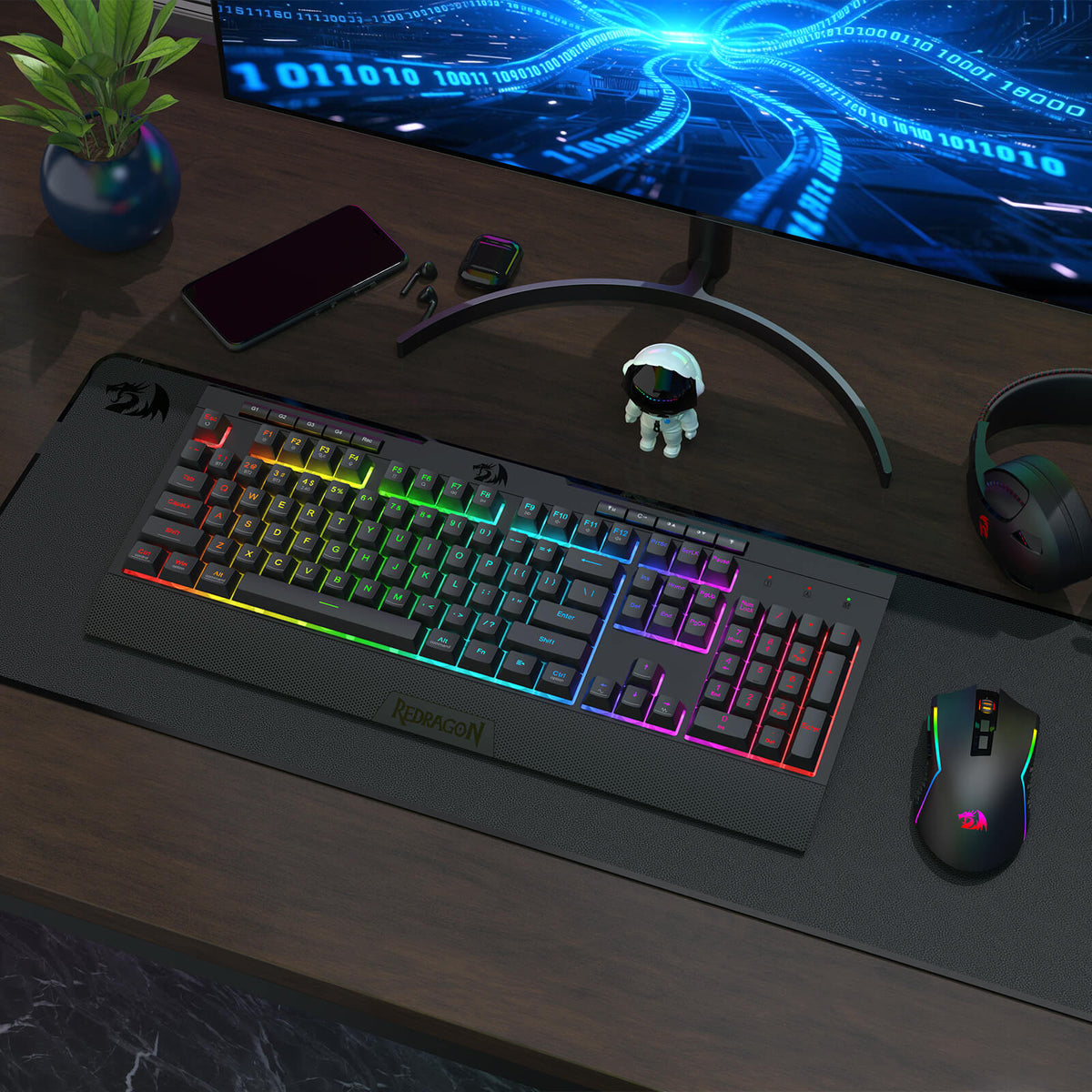 S151 PRO Membrane Gaming Keyboard & Mouse Wireless Combo, image 9 of 12