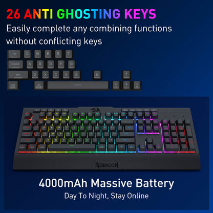 S151 PRO Membrane Gaming Keyboard & Mouse Wireless Combo - thumbnail 5