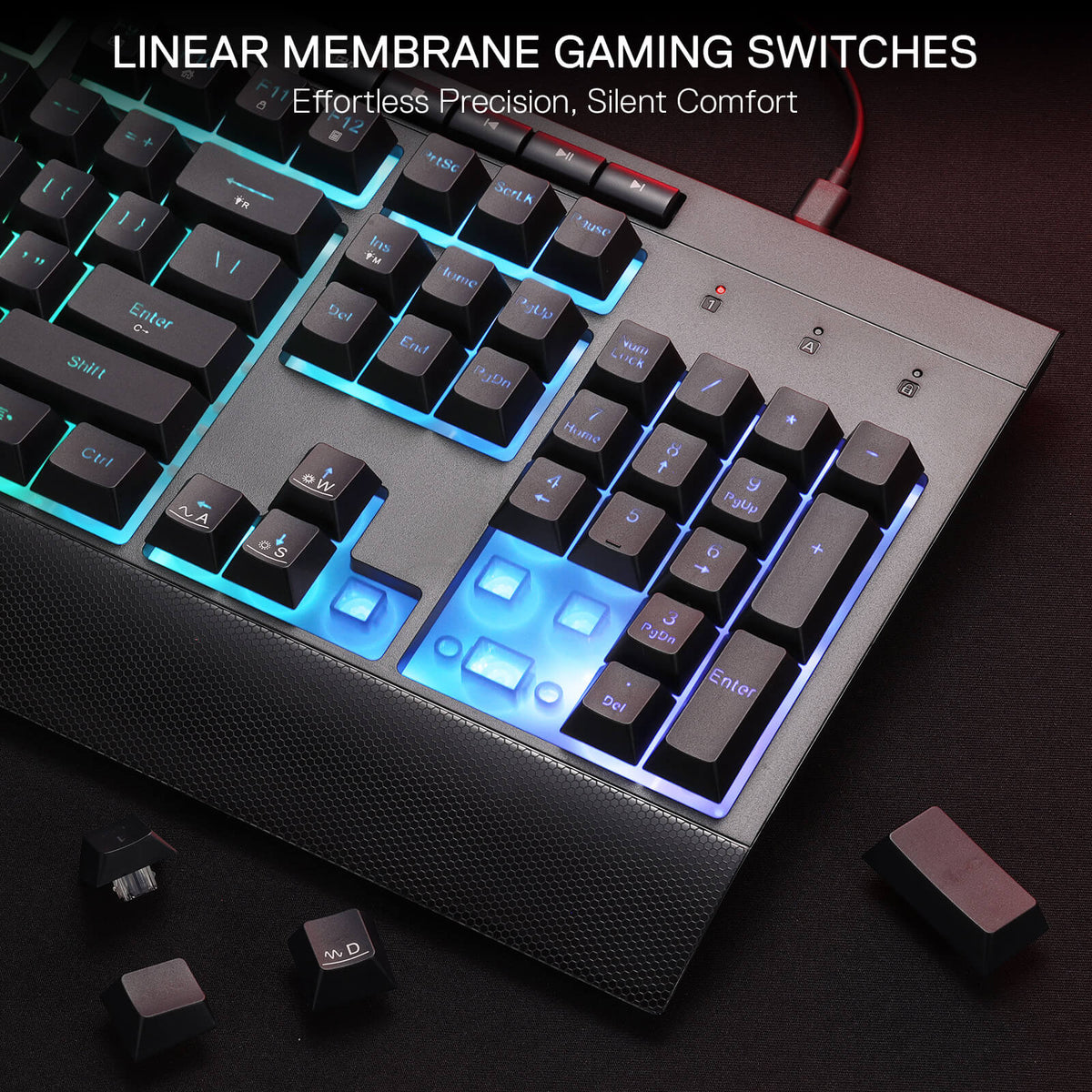 S151 Membrane Gaming Keyboard & Mouse Wired Combo, image 7 of 19