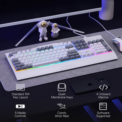 S151 Membrane Gaming Keyboard & Mouse Wired Combo - thumbnail 12