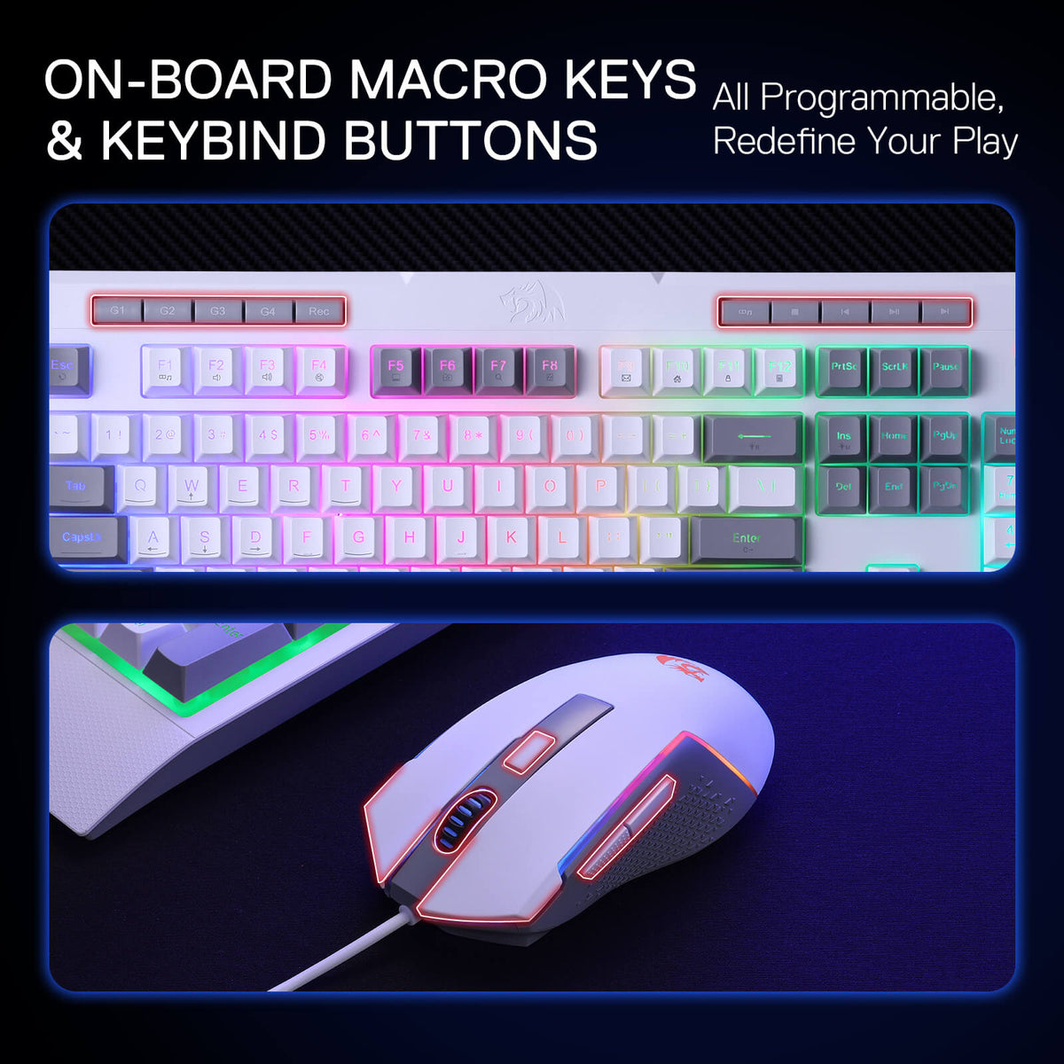 S151 Membrane Gaming Keyboard & Mouse Wired Combo, image 16 of 20 - enlarged view