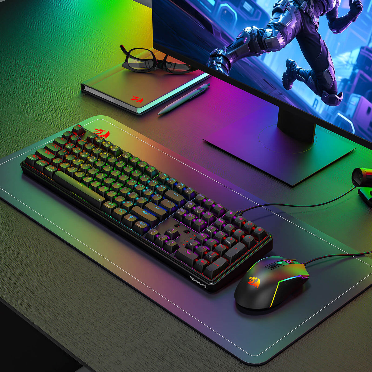 S163 3-Mode Wireless Gaming Keyboard & Mouse, image 8 of 14