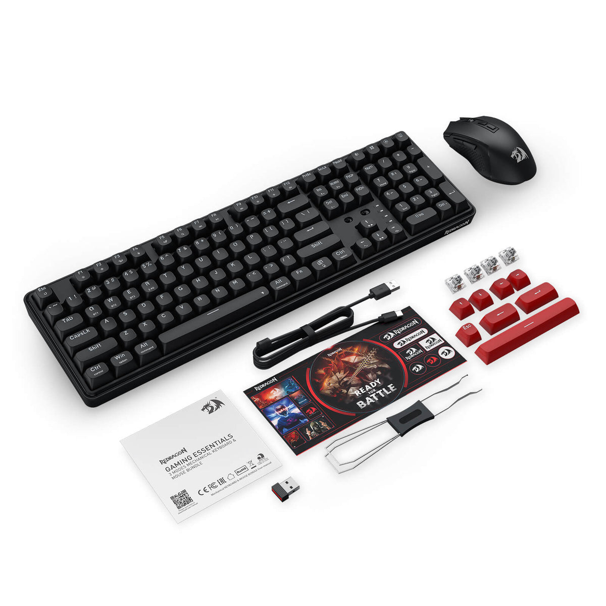 S163 3-Mode Wireless Gaming Keyboard & Mouse, image 10 of 14 - enlarged view