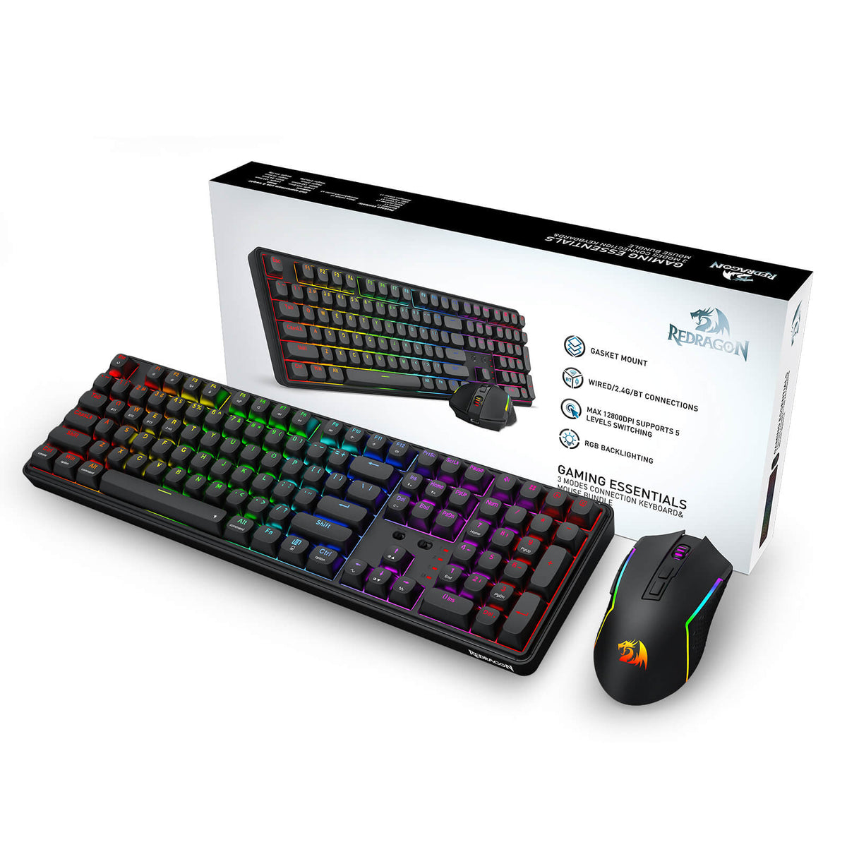 S163 3-Mode Wireless Gaming Keyboard & Mouse, image 11 of 14 - enlarged view