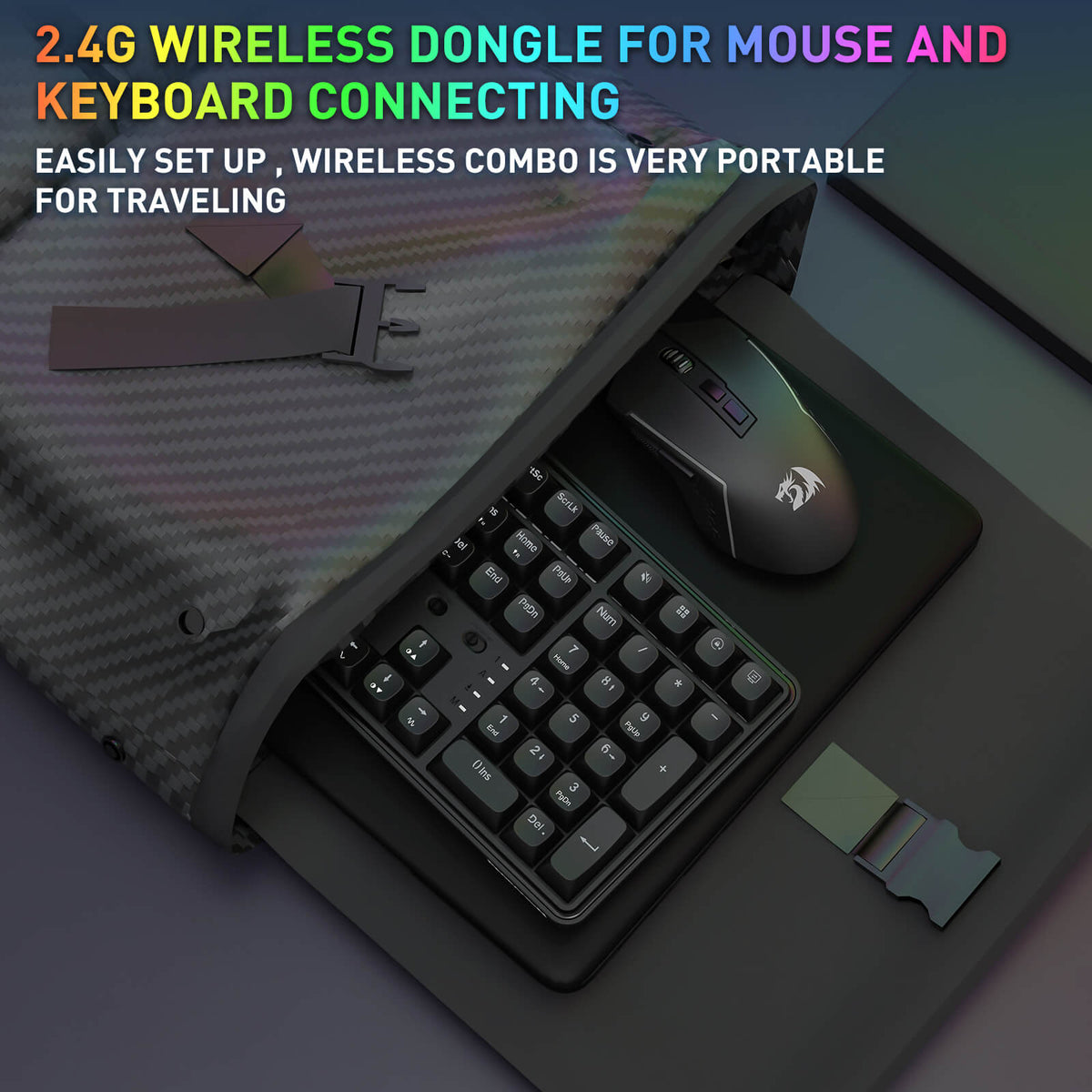 S163 3-Mode Wireless Gaming Keyboard & Mouse, image 7 of 14 - enlarged view