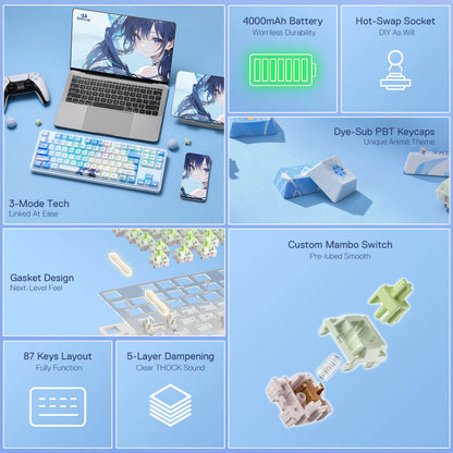 STAR BLADE K707 PRO Anime Keyboard - thumbnail 4