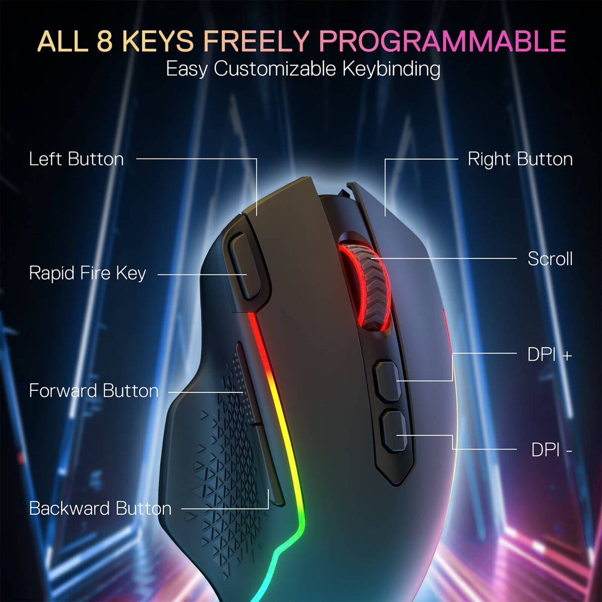 TAIPAN PRO M810 PRO Wireless Gaming Mouse, image 23 of 36 - enlarged view