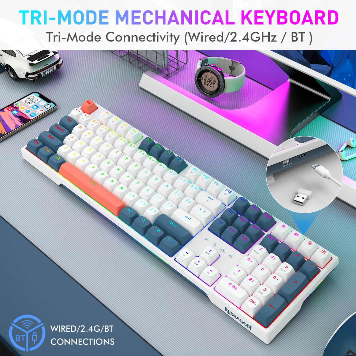 TRUNDLE K668 Wireless Mechanical Keyboard, image 5 of 17