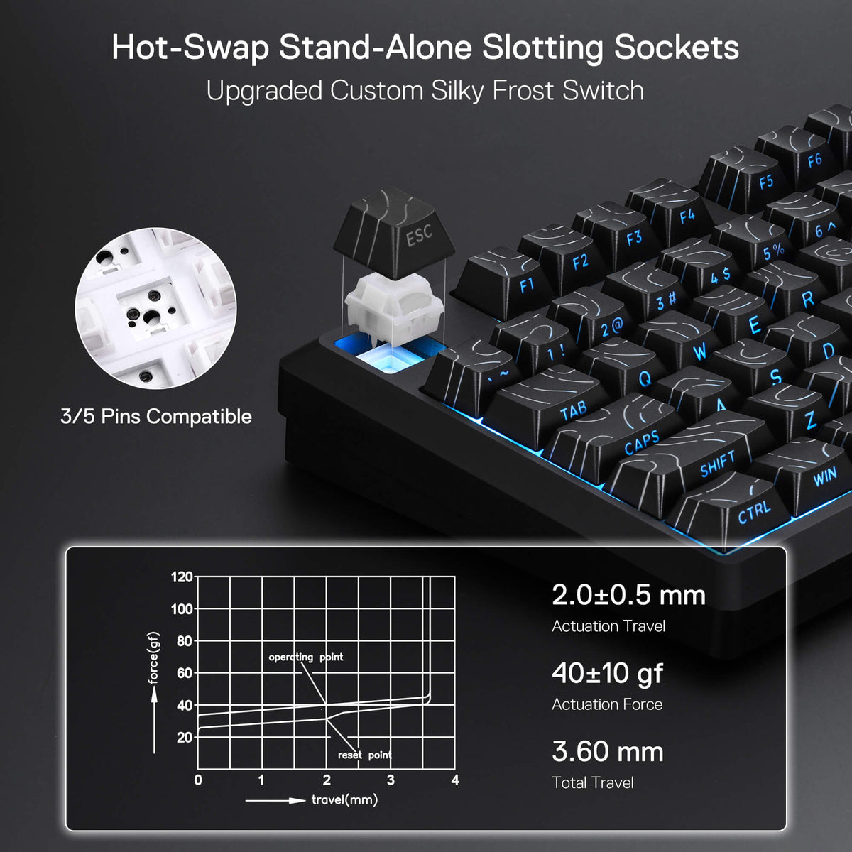 URANUS K737 PRO (Side Printed PBT Keycaps), image 8 of 10 - enlarged view