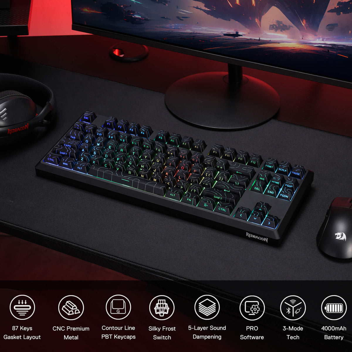 URANUS K737 PRO (Side Printed PBT Keycaps), image 4 of 10 - enlarged view