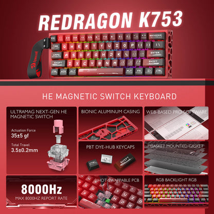 VENOM K753 HE Rapid Trigger Gaming Keyboard - thumbnail 3