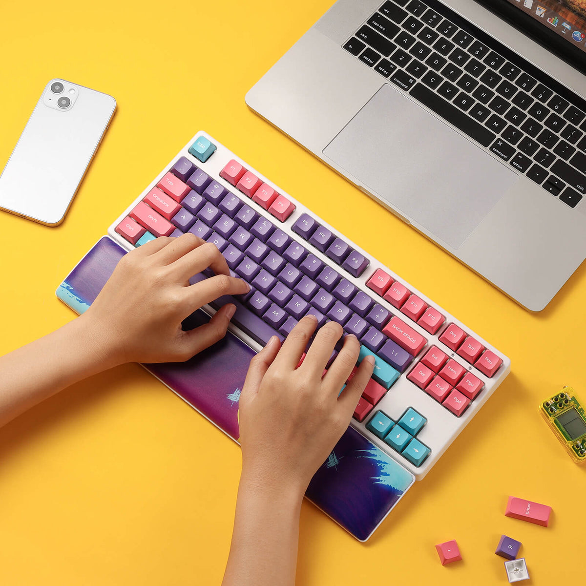 Repose-poignet pour clavier Redragon X LTC Neon Purple , image 2 of 8