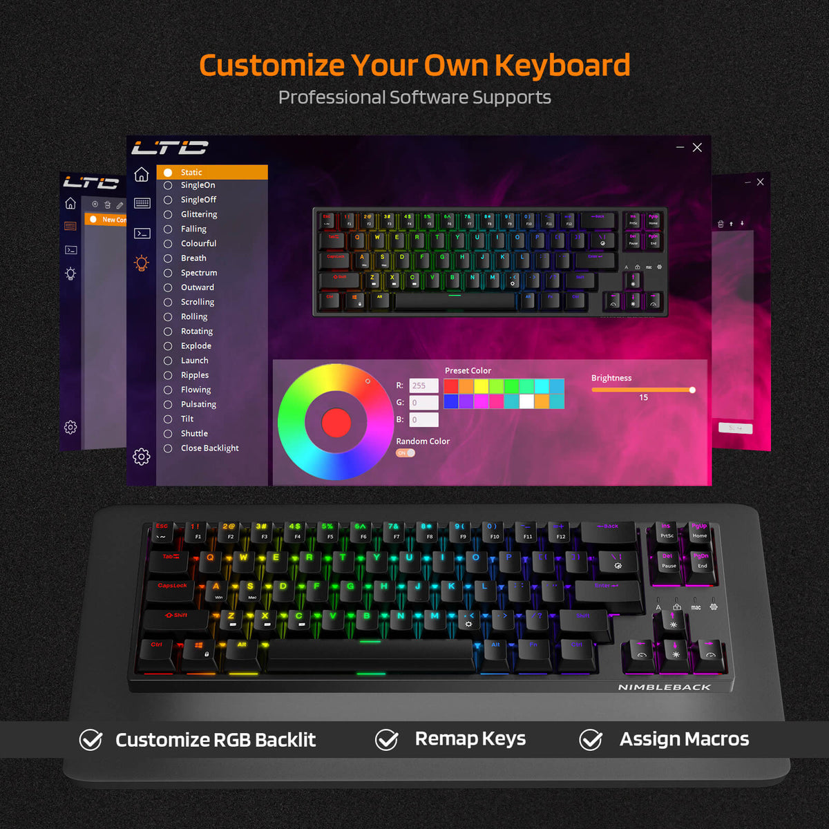 Redragon X LTC NB681 68 Keys Wired Mechanical Keyboard (S..., image 9 of 10 - enlarged view