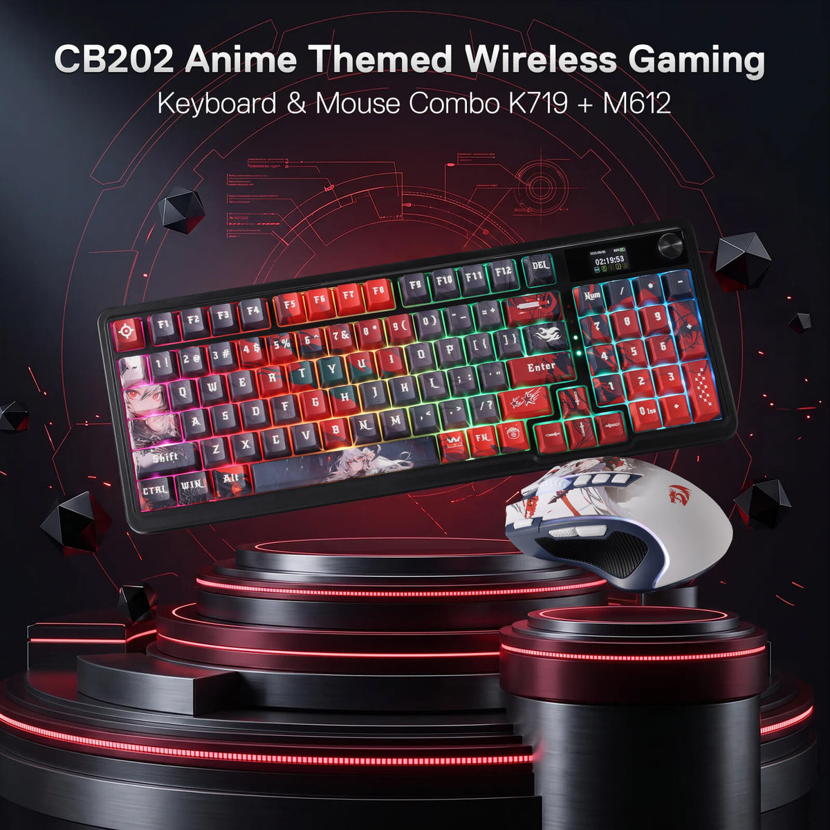 ARTEMIS K719 PRO Keyboard & PREDATOR M612 PRO Mouse Anime..., image 9 of 10