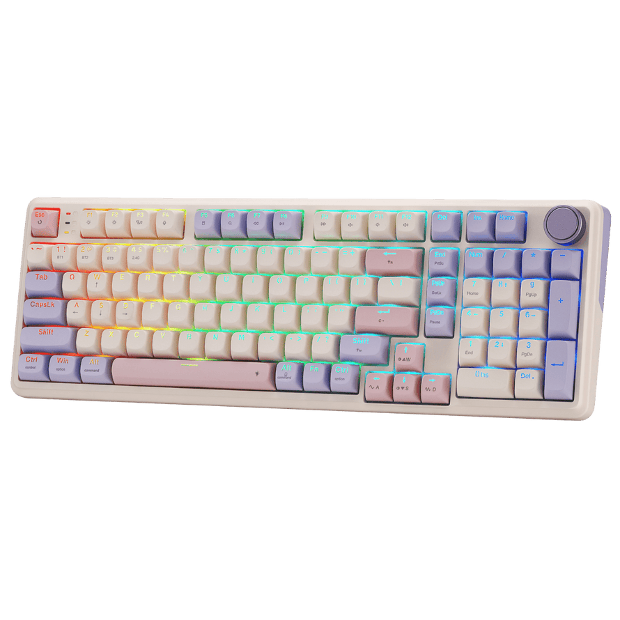 Redragon K768 PRO 100 Keys Wireless Gasket RGB Gaming Keyboard, Massive 8000 mAh PBT Mechanical K...