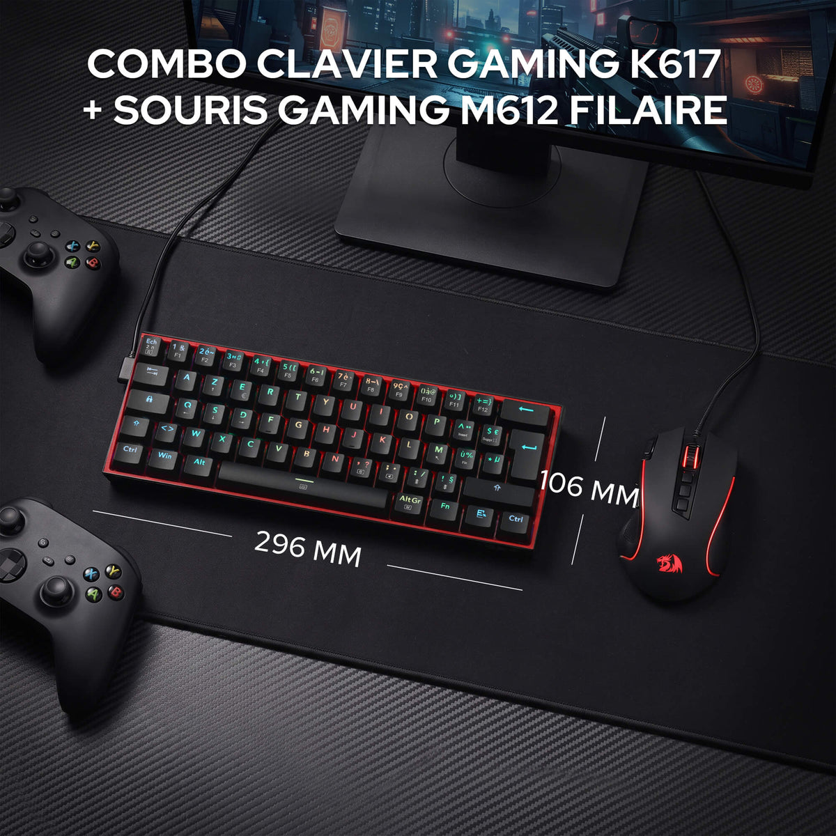 CB201 Gaming Keyboard & Mouse Wired Combo, image 31 of 46 - enlarged view