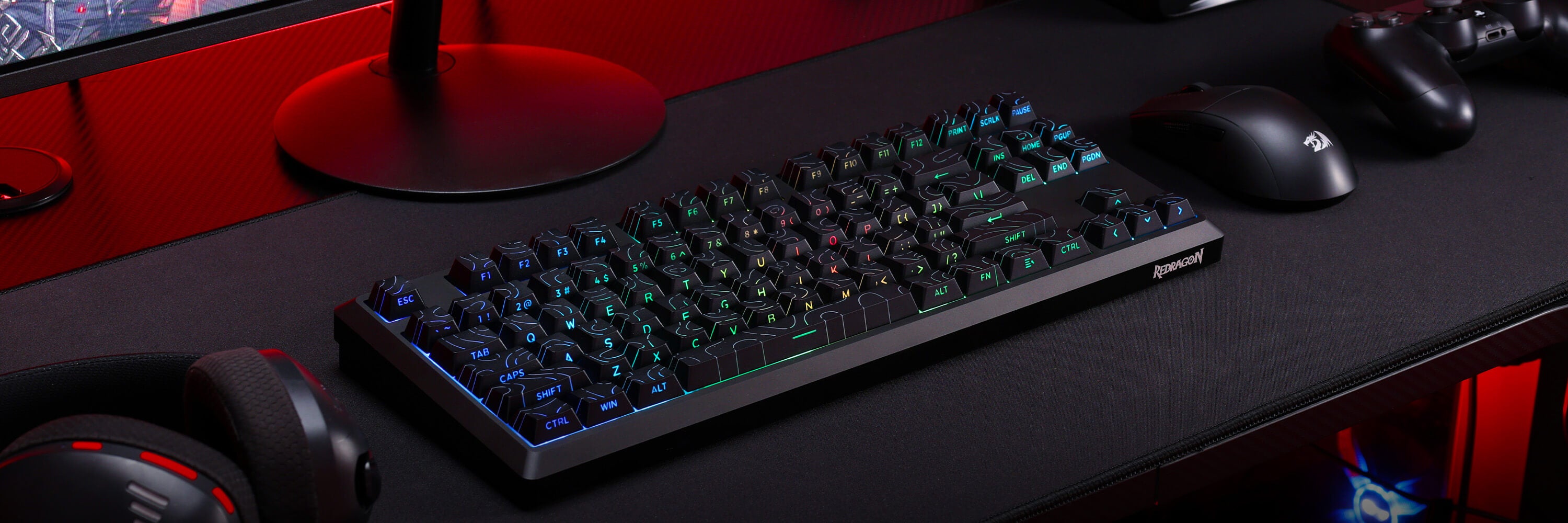 Redragon K737 PRO Wireless 87 Keys Gasket Gaming Keyboard, 80% Premium CNC Aluminum Mechanical Ke...