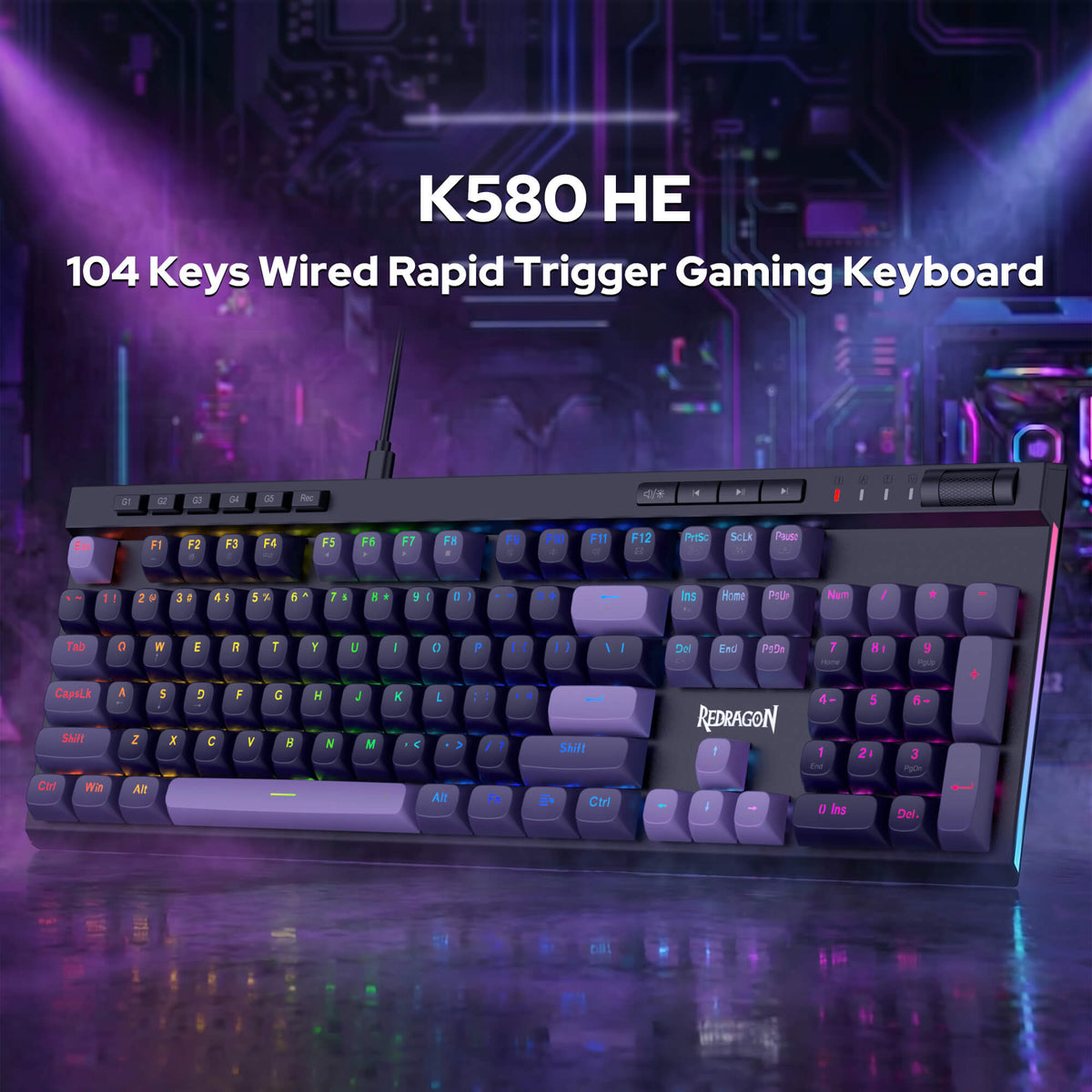 VATA K580 HE (Magnetic Hall Effect Keyboard), image 3 of 11 - enlarged view