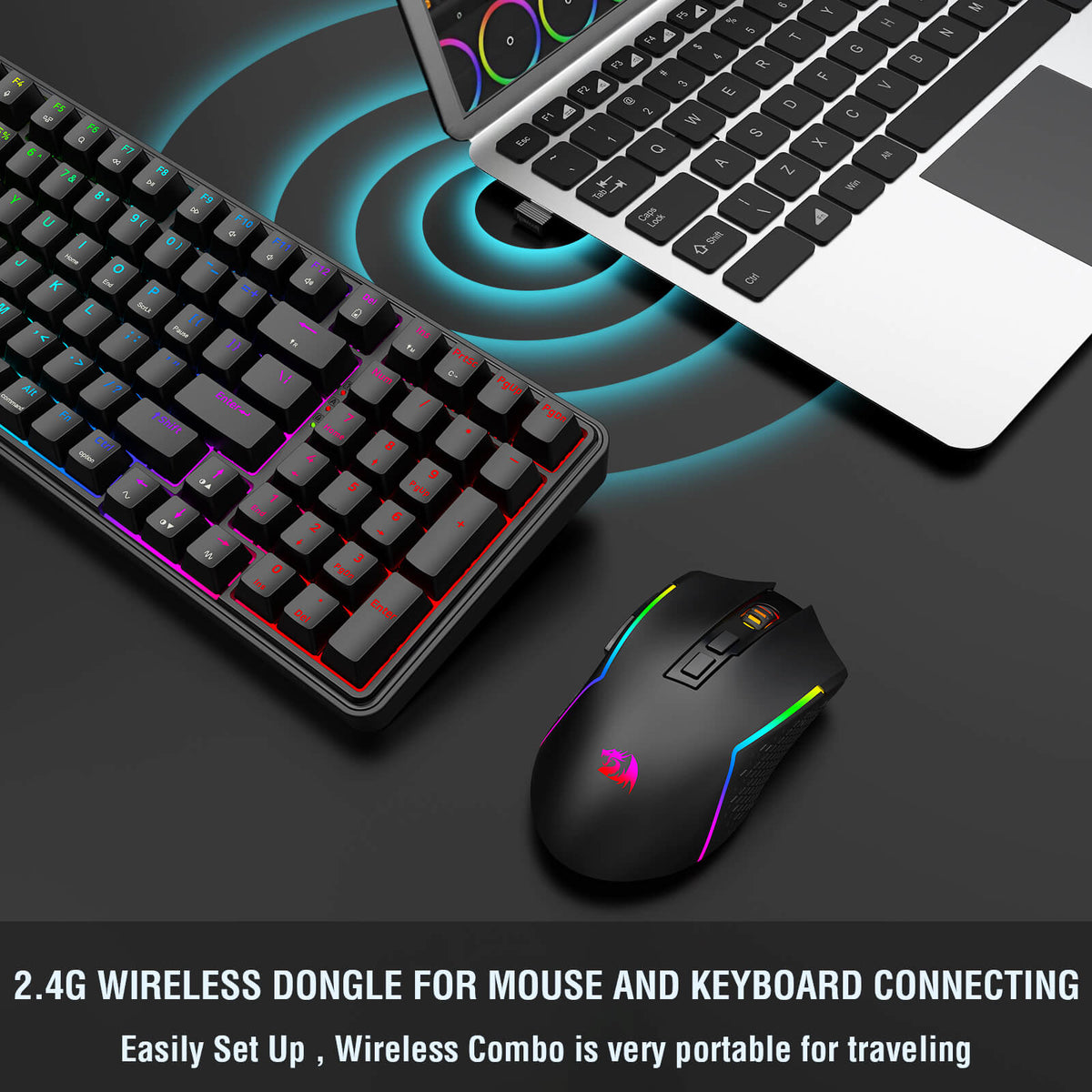 S162 3-Mode Wireless Gaming Keyboard & Mouse Combo, image 6 of 18